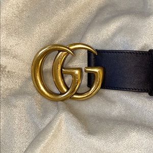 Authentic GUCCI belt- black size 80 wide band!